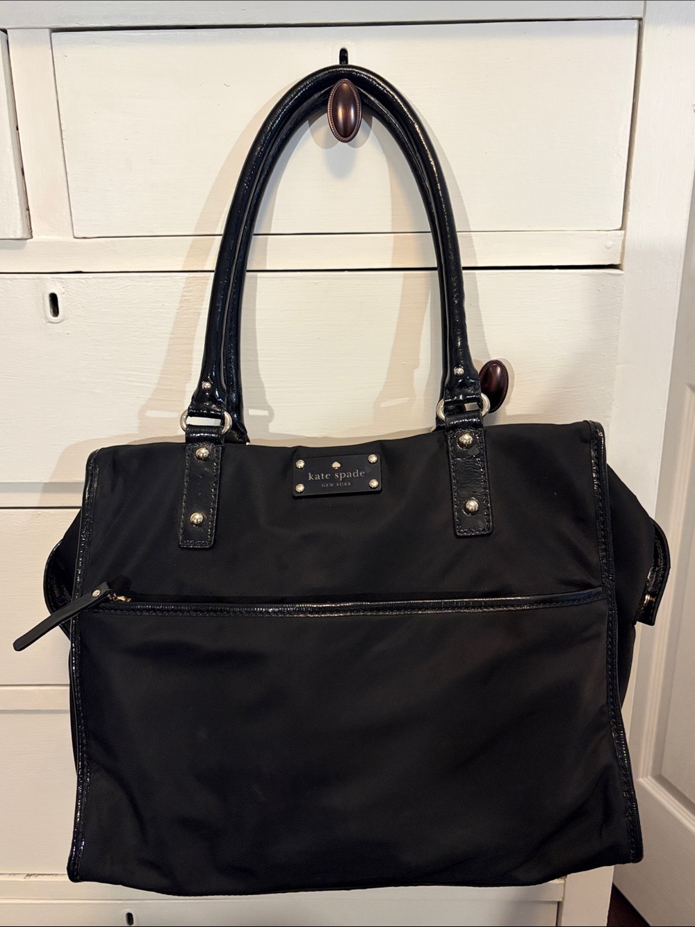 Classic Kate Spade New York Black Nylon Carryall Tote Bag⁠ w/Dust Bag